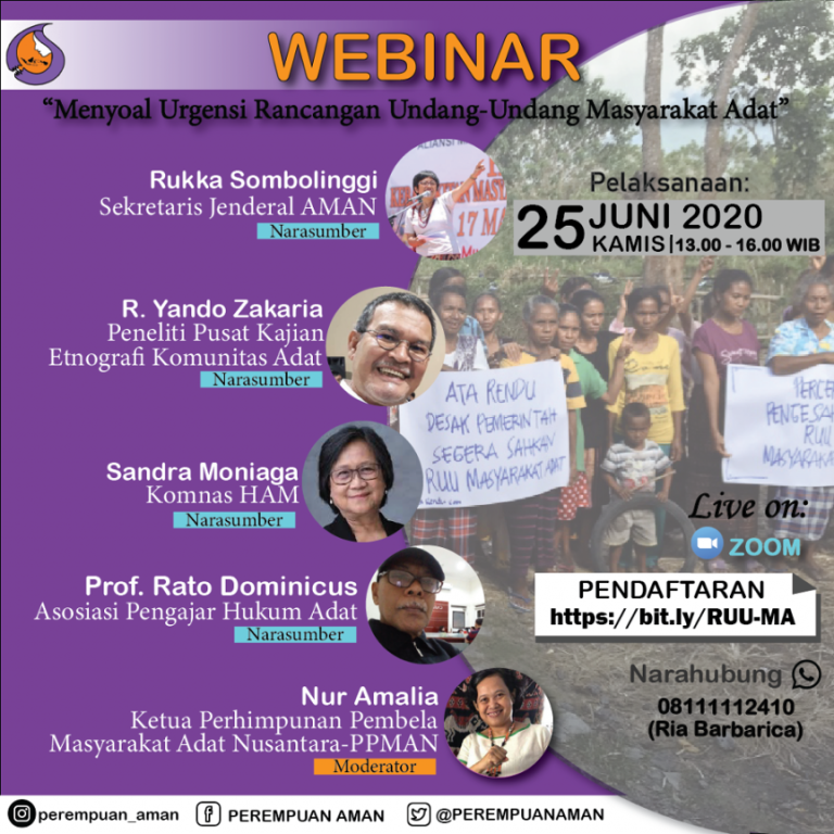 Webinar: “Menyoal Urgensi Rancangan Undang-Undang Masyarakat Adat”