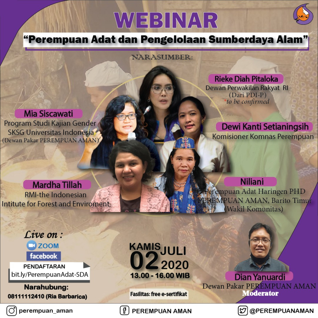 Webinar: Perempuan Adat dan Pengelolaan Sumberdaya Alam