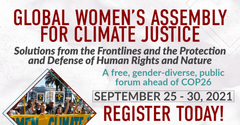 ‘‘Global Women’s Assembly for Climate Justice: Solutions from the Frontlines and the Protection and Defense of Human Rights and Nature‘‘