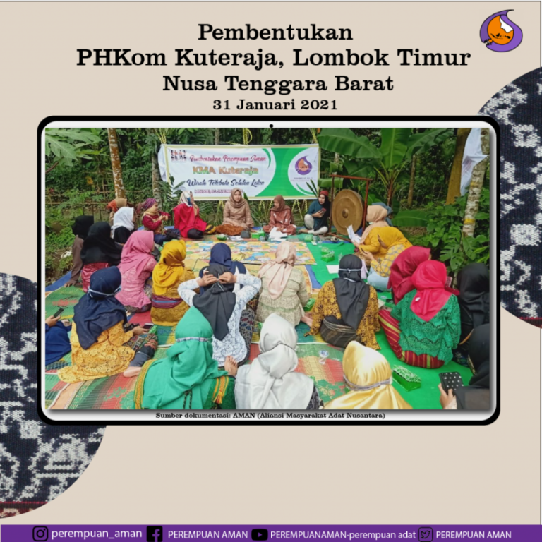 Pembentukan PEREMPUAN AMAN Komunitas Masyarakat Adat Kuteraja