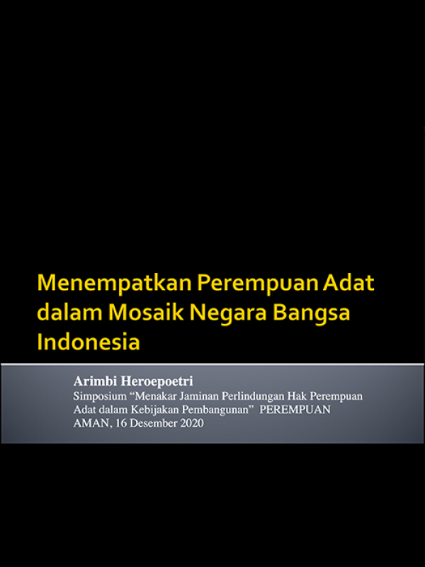 Arimbi-Dewan Pakar PEREMPUAN AMAN